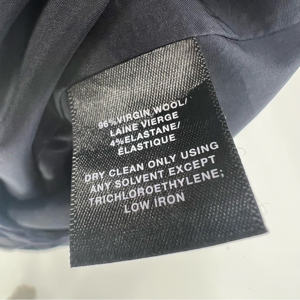 Lafayette 148‎ Navy Blue Wool Blend Pencil Skirt - Picture 7 of 11